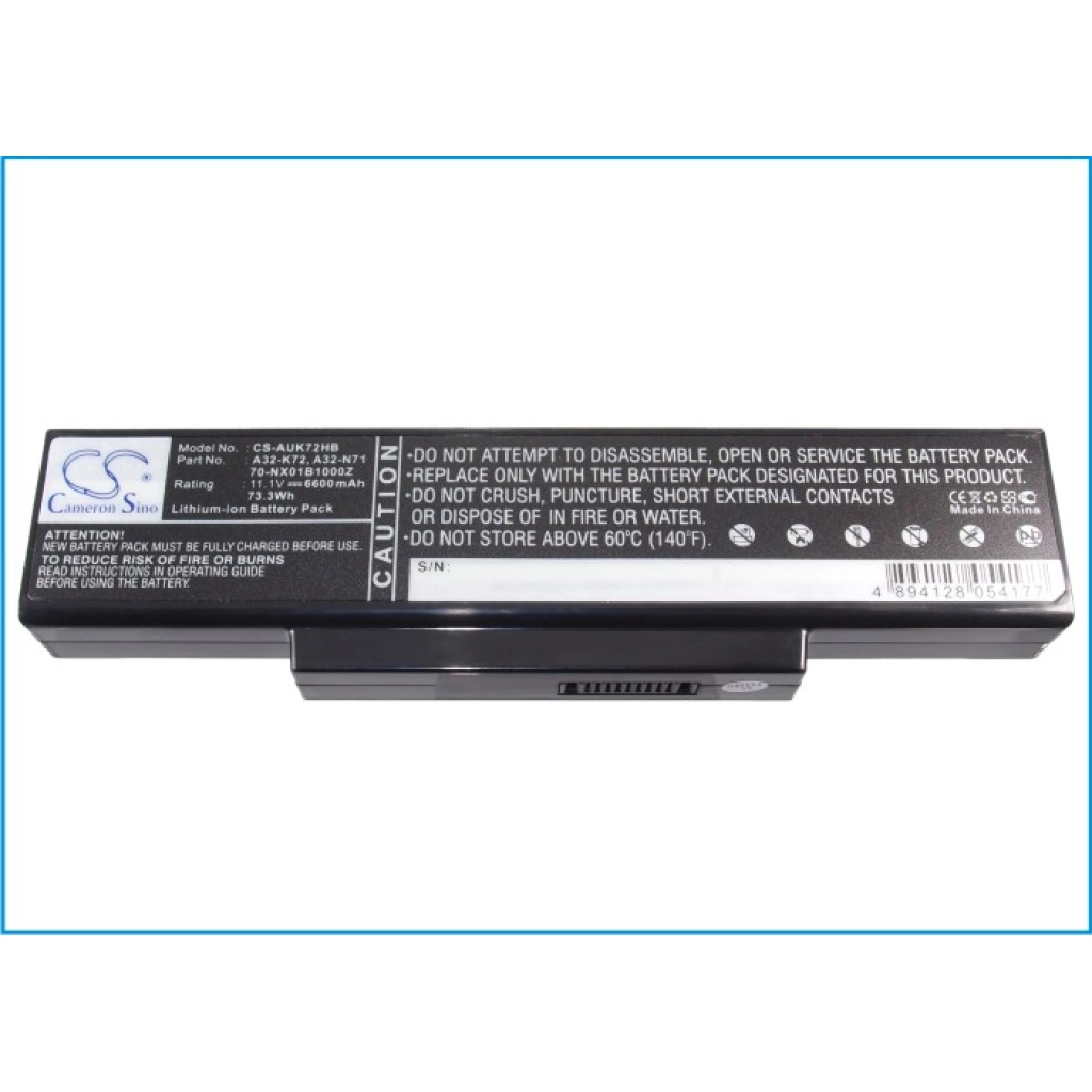 Notebook battery Asus K72JR