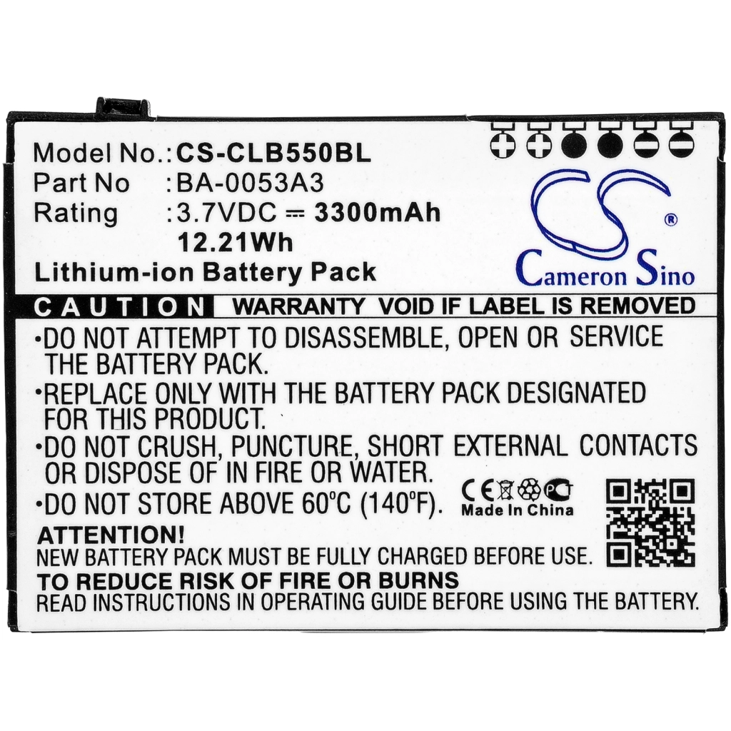 BarCode, Scanner Battery Cipherlab CS-CLB550BL