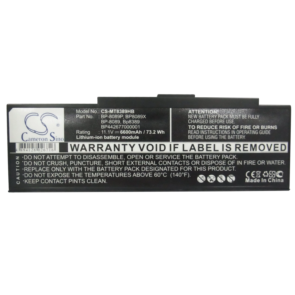 Notebook battery Mitac MiNote 8889