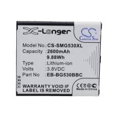 Compatible battery replacement for Samsung BG530CBU,EB-BG530BBC,EB-BG530BBE,EB-BG530BBU,EB-BG530CBB...