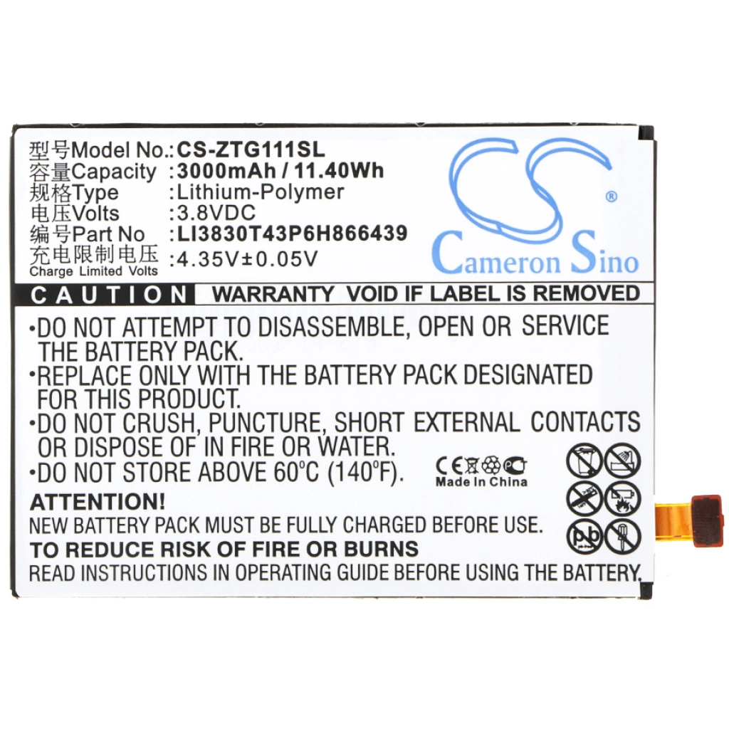 Mobile Phone Battery ZTE CS-ZTG111SL