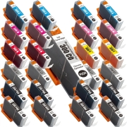 TCTK Ink Cartridges PFI-300CO PFI-300C PFI-300GY PFI-300MBK PFI-300M PFI-300PBK PFI-300PC PFI-300PM PFI-300R PFI-300Y 20-pack multicolor (2 of each) compatible with Canon imagePROGRAF PRO-300