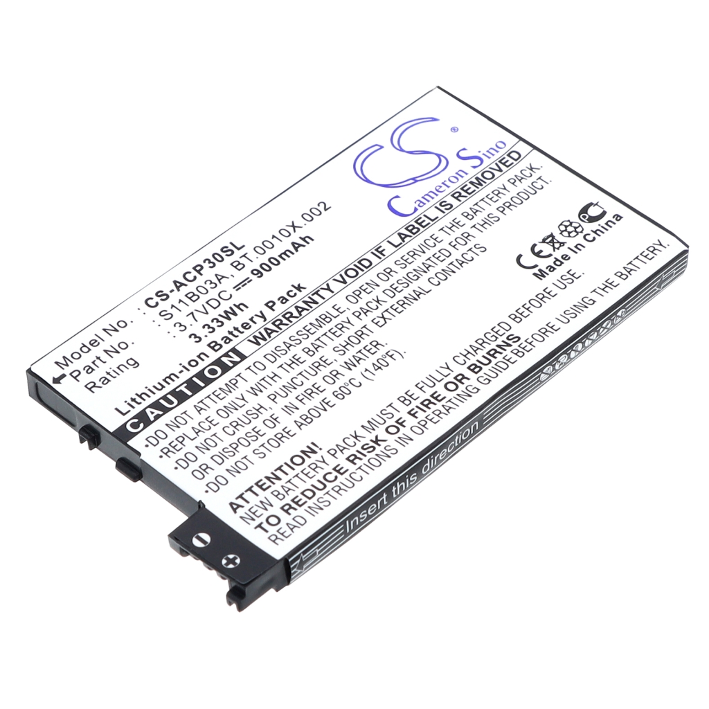 Battery compatible with Alcatel Acer CS-ACP30SL