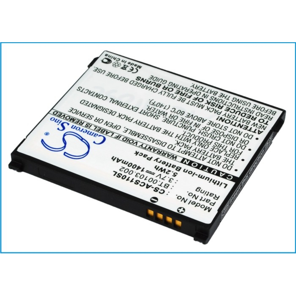 Baterie do telefonów komórkowych Acer CS-ACS110SL