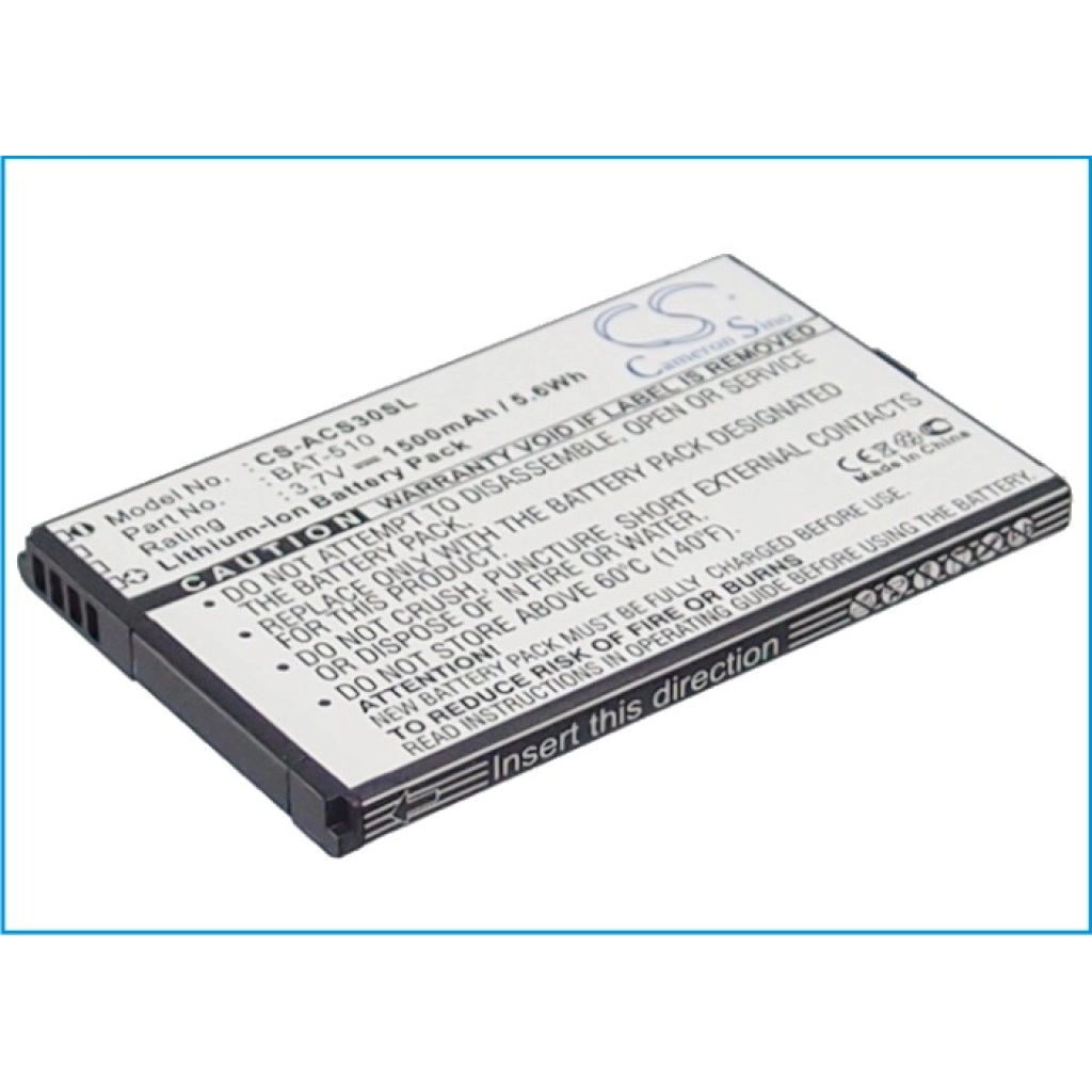 Baterie do telefonów komórkowych Acer CS-ACS30SL