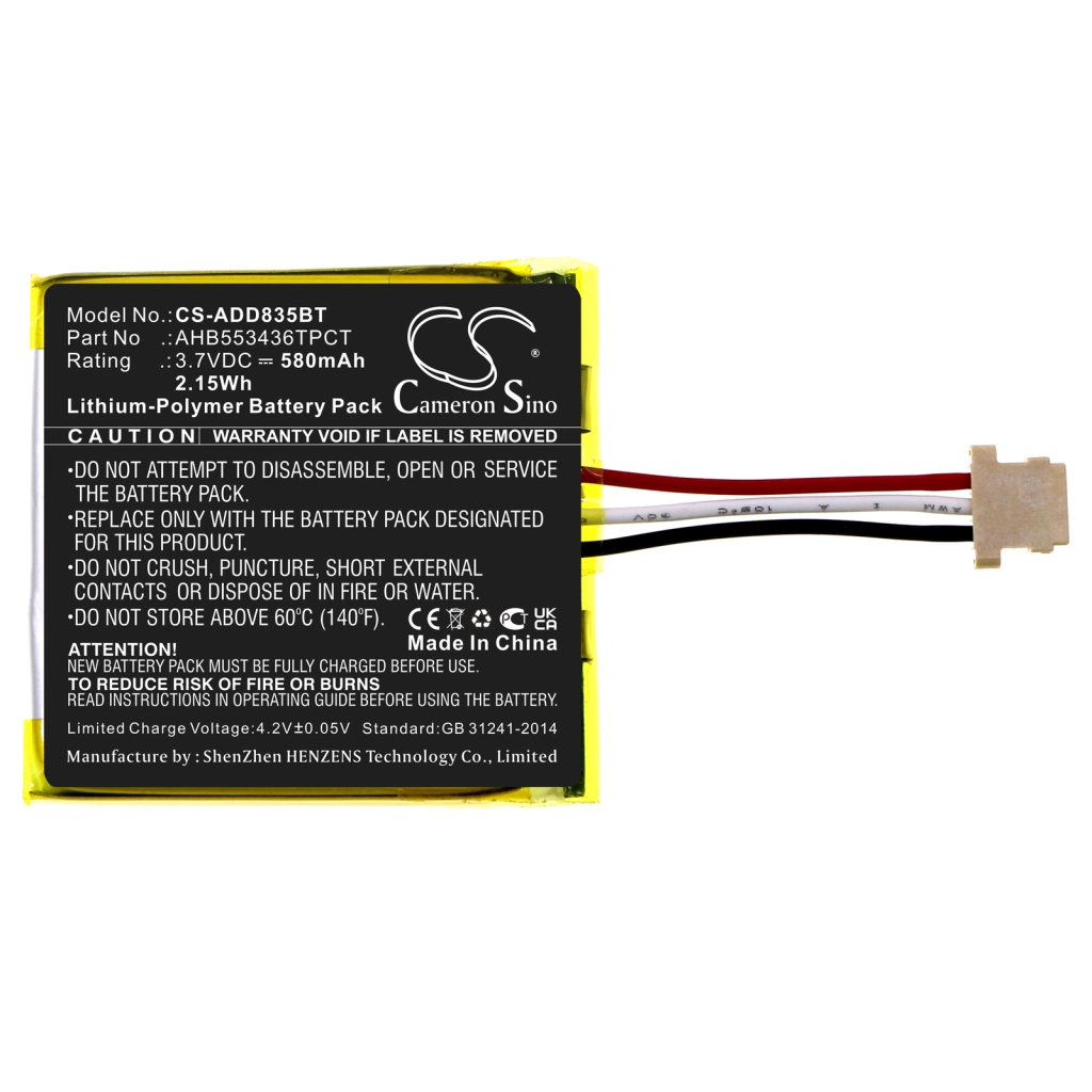 Baterie do zabezpieczeń domowych Adt CS-ADD835BT