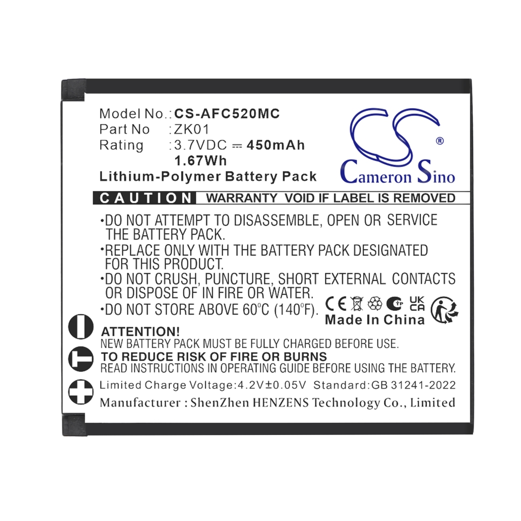 Battery compatible with Camera Battery
