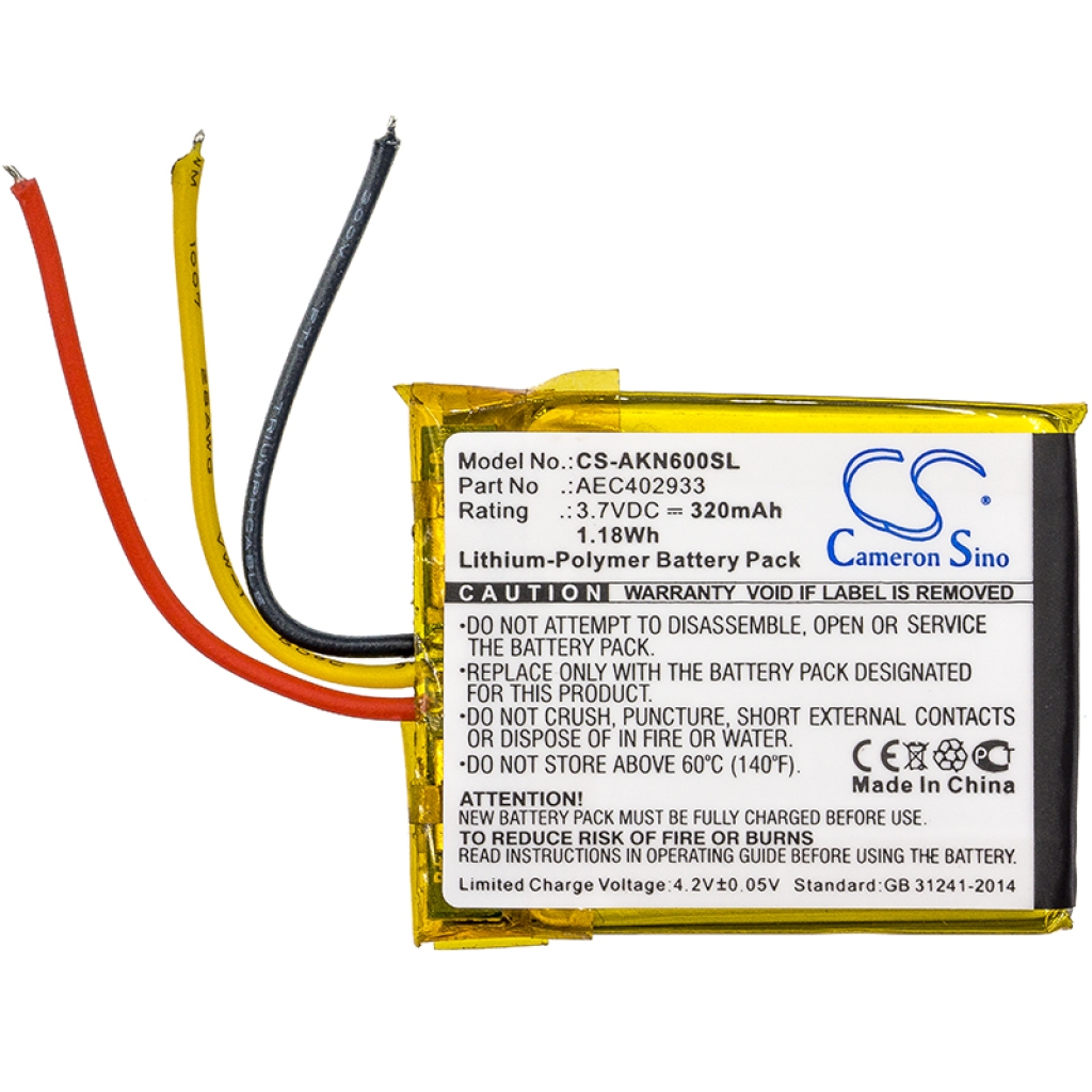 Baterie do bezprzewodowych słuchawek i zestawów słuchawkowych AKG CS-AKN600SL