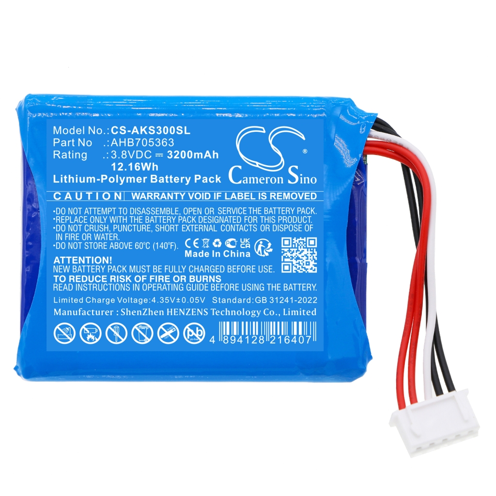 Compatible battery replacement for AKG AHB705363