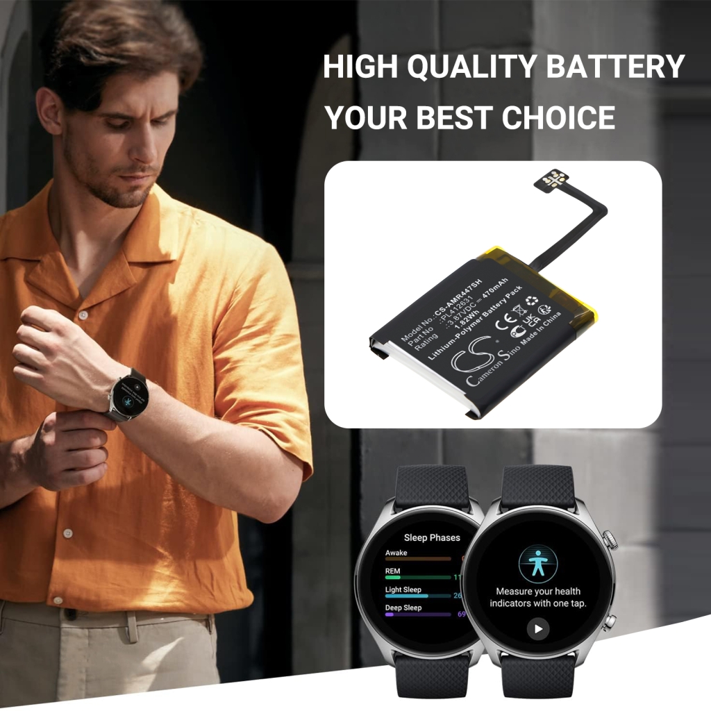 Batteries Smartwatch Battery CS-AMR447SH