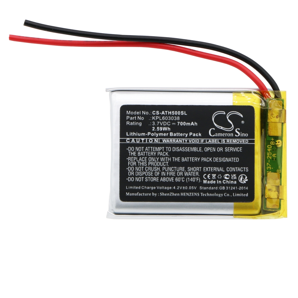 Baterie do bezprzewodowych słuchawek i zestawów słuchawkowych Audio-technica CS-ATH500SL
