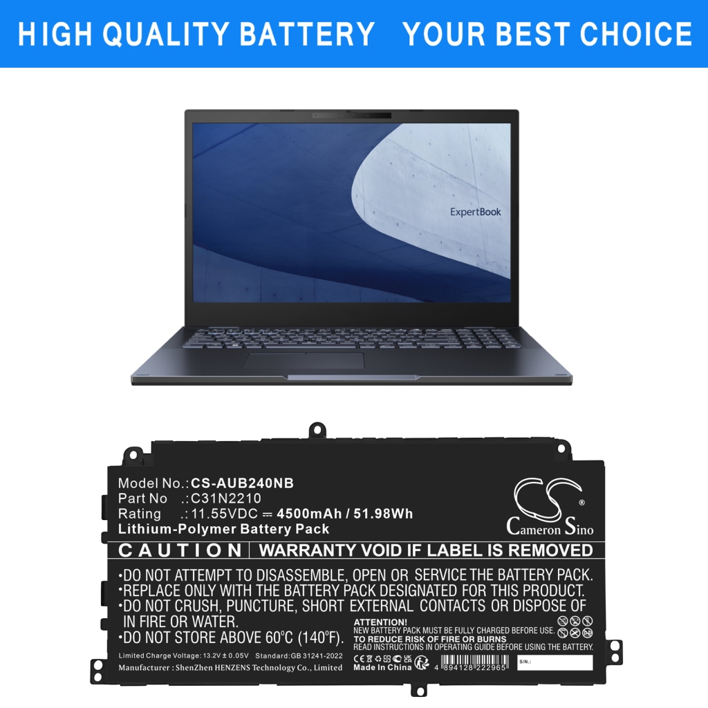 Battery Replaces C31N2210