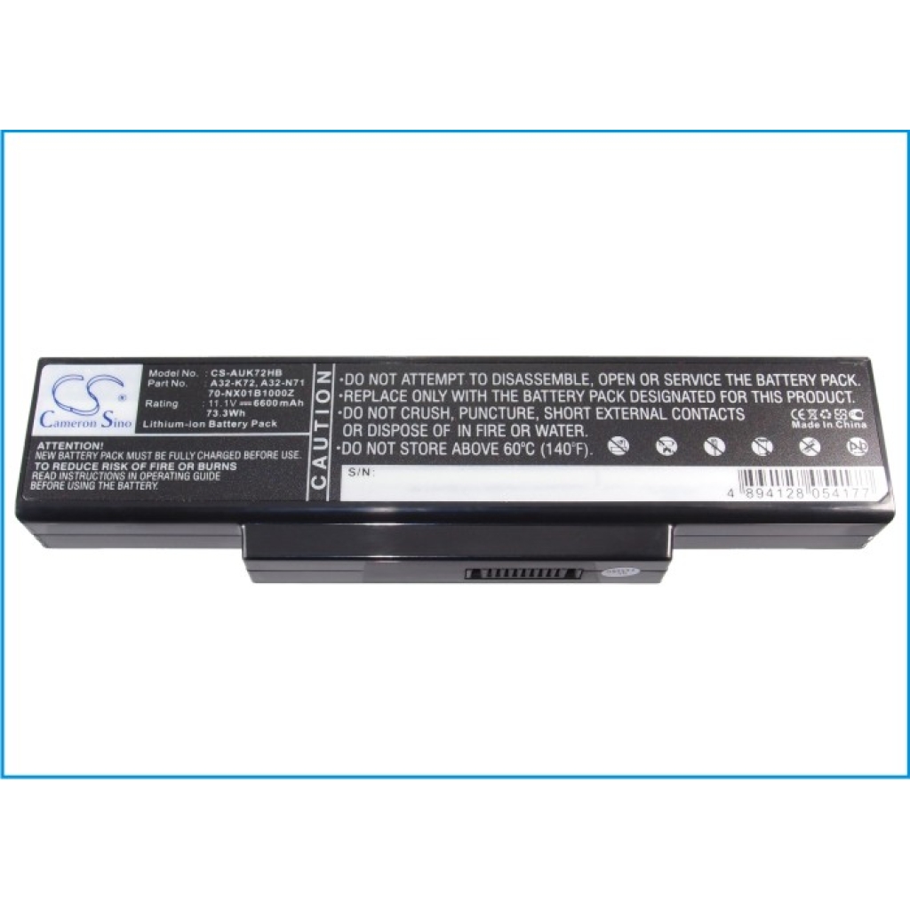 Bateria do notebooków Asus CS-AUK72HB