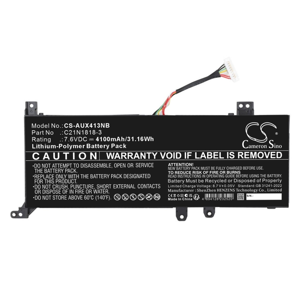 Batteries compatible with Asus F409 F409 CS-AUX413NB