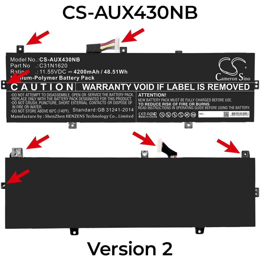 Notebook battery Asus Zenbook UX430UA-GV029T