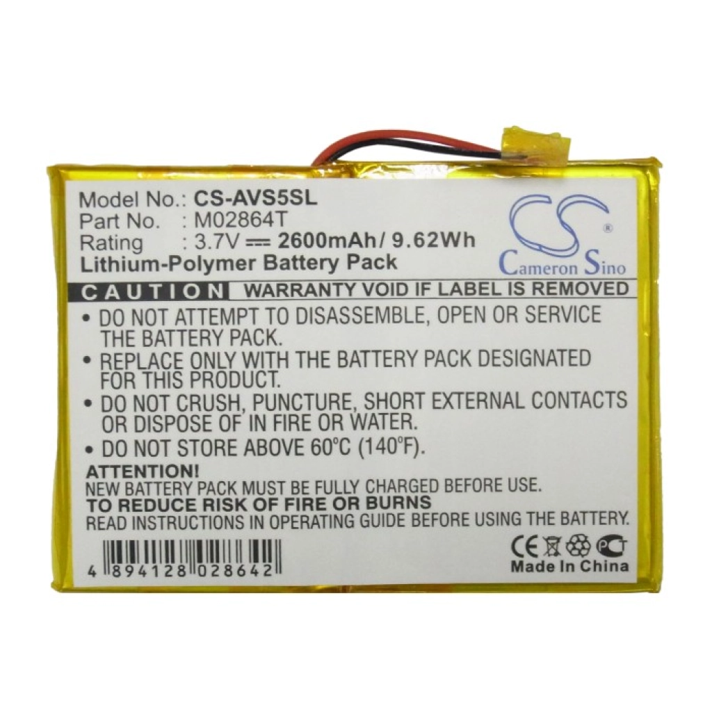 Baterie do odtwarzaczy MP3 Archos CS-AVS5SL