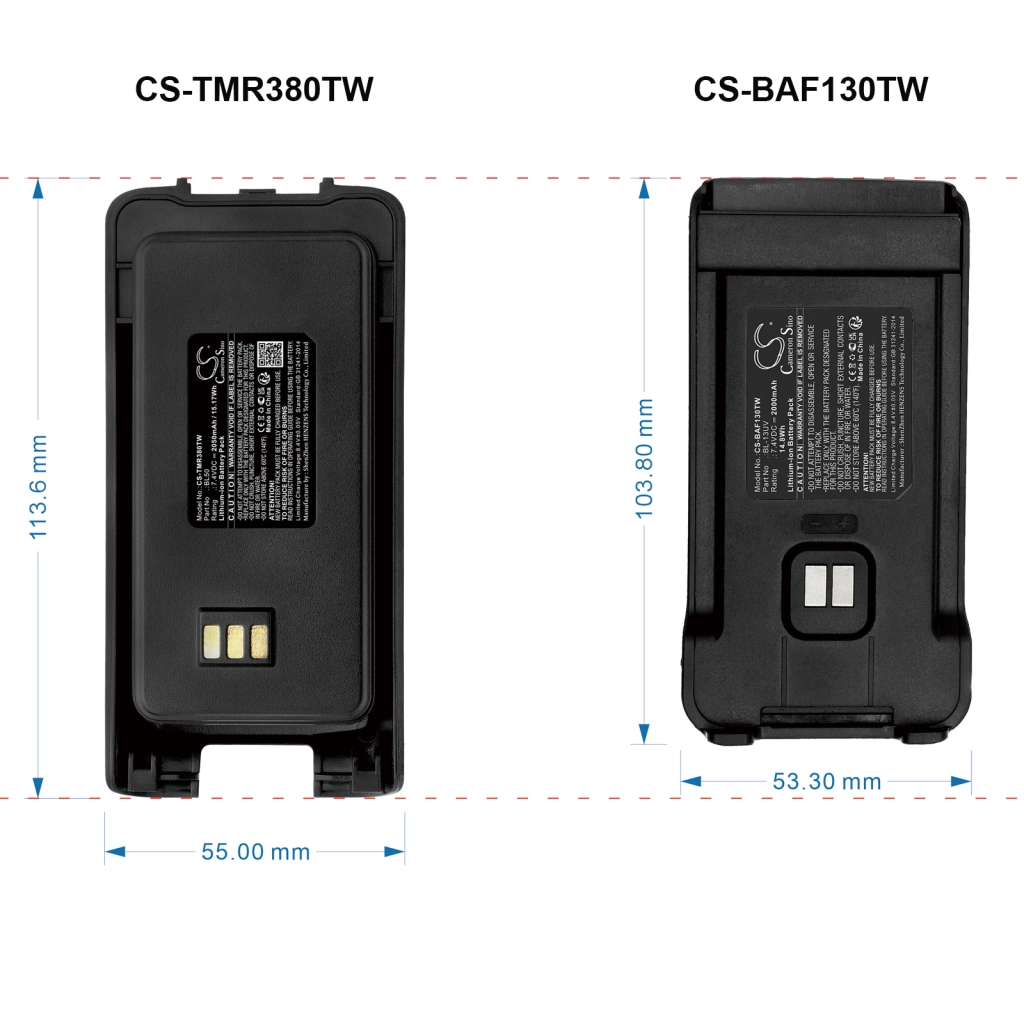 Baofeng Retevis Tytera Radioddity Pofung ... CS-BAF130TW