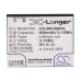 Bateria Li-ion Cameron Sino CS-BKI368SL X-Longer 3,7V 850mAh, płaski widok przedniej etykiety
