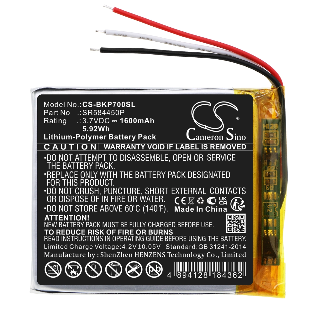 Compatible battery replacement for Becker SR584450P