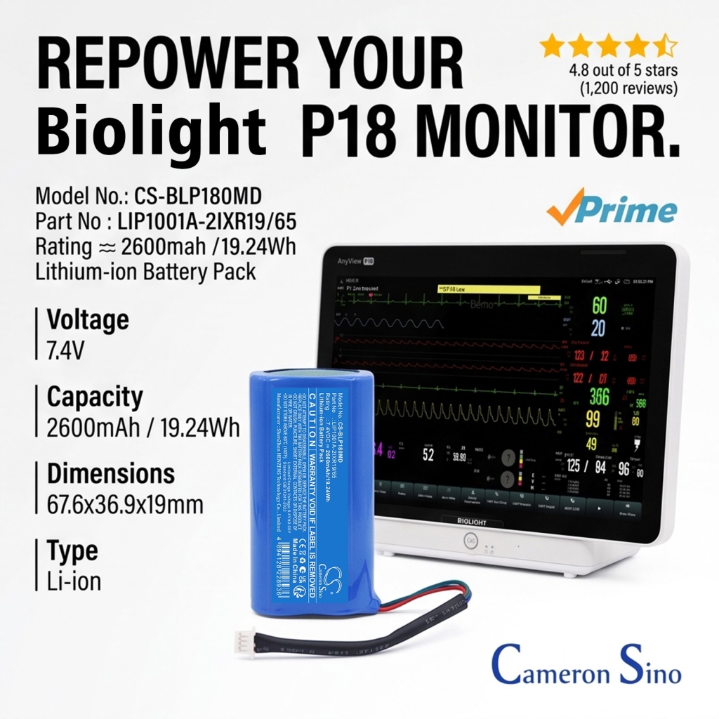 Bateria kompatybilny z Biolight CS-BLP180MD