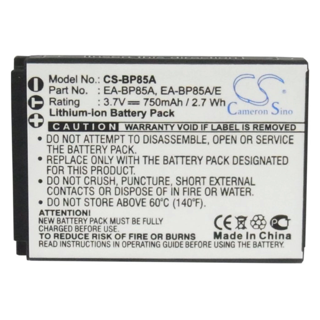 Camera Battery Samsung EC-SH100ZBPSUS