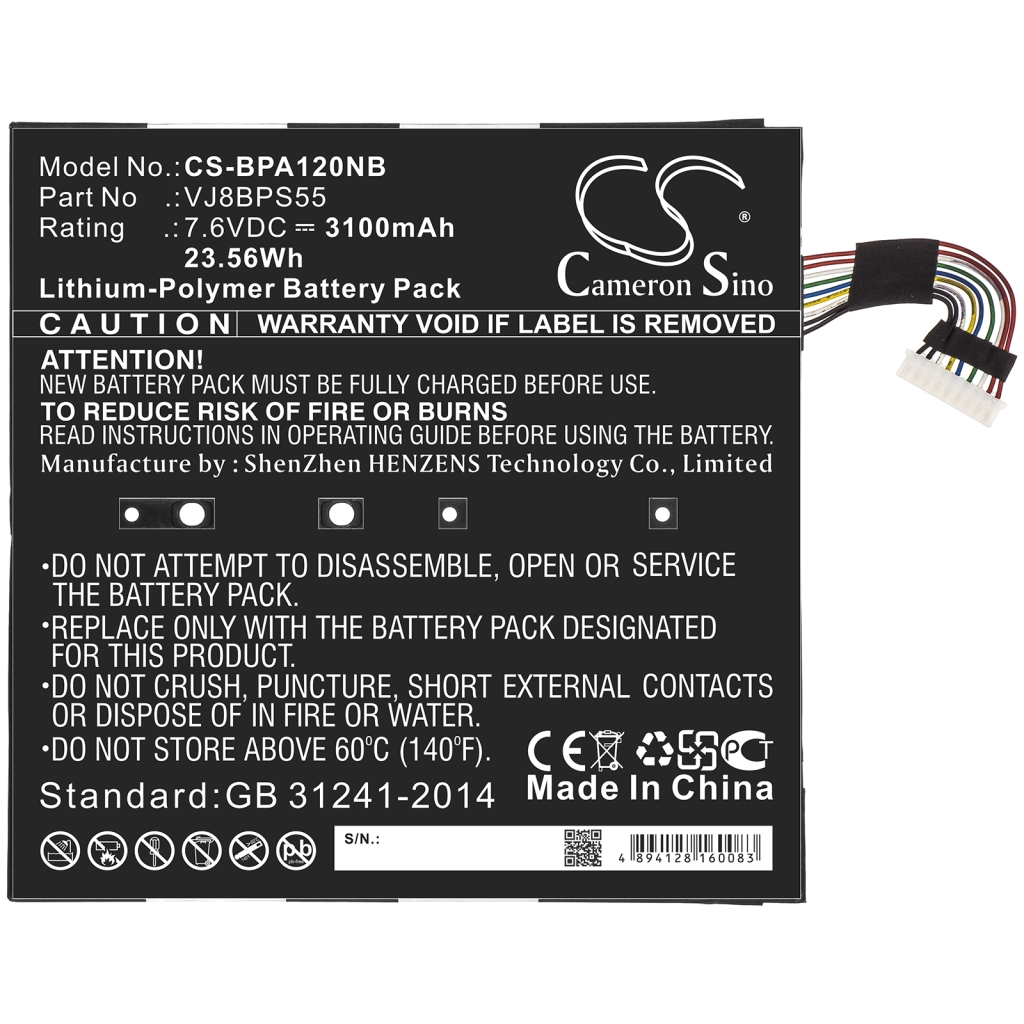 Battery Replaces VJ8BPS55