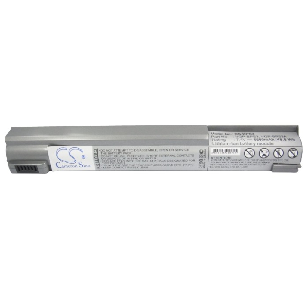 Szara bateria Sony VAIO Cameron Sino CS-BPS3, przednia etykieta 48,8Wh
