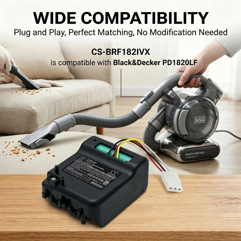 Batteries compatible with Black&Decker PD1820LF PD1820LF CS-BRF182VX