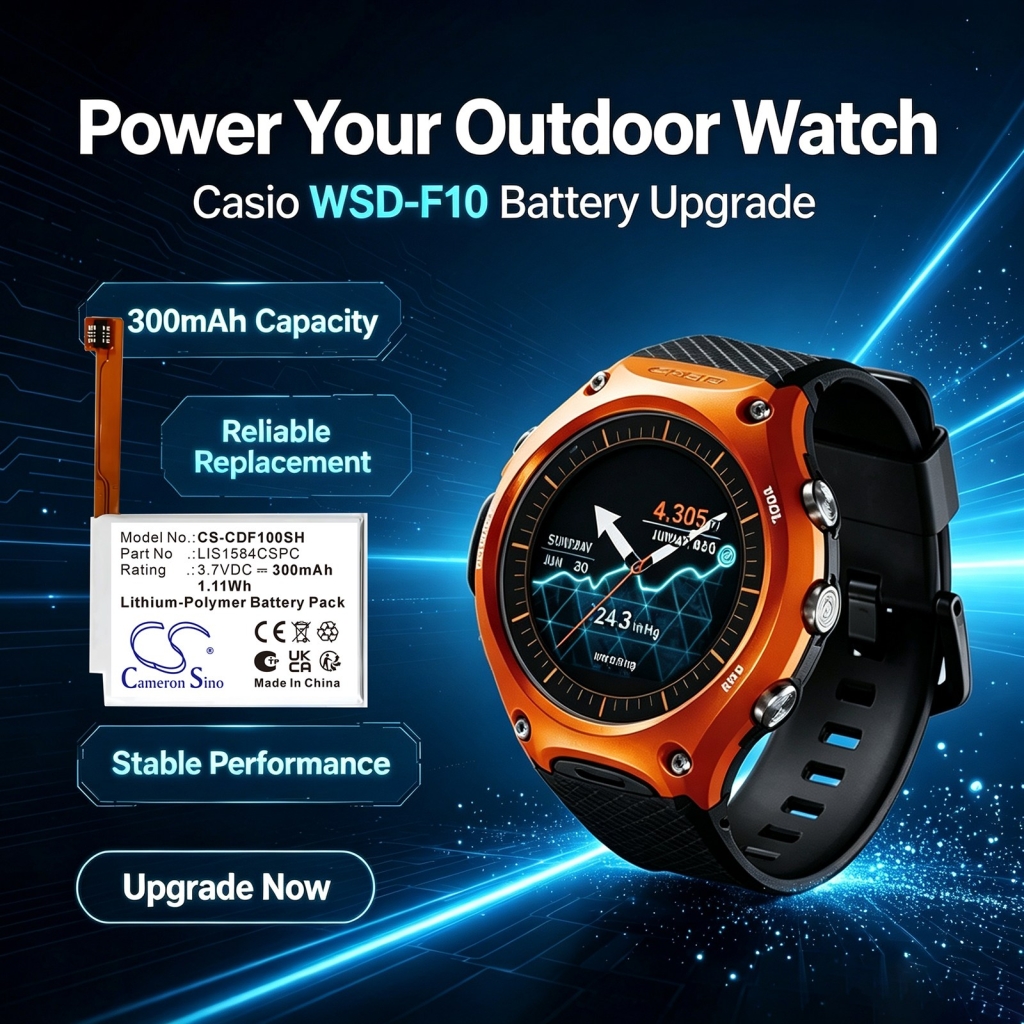 Batteries compatible with Casio Smart Outdoor Watch CS-CDF100SH