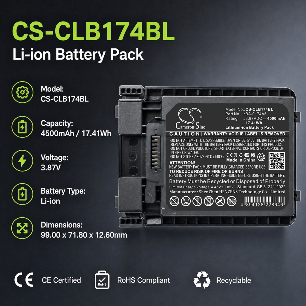 Bateria kompatybilny z Cipherlab CS-CLB174BL