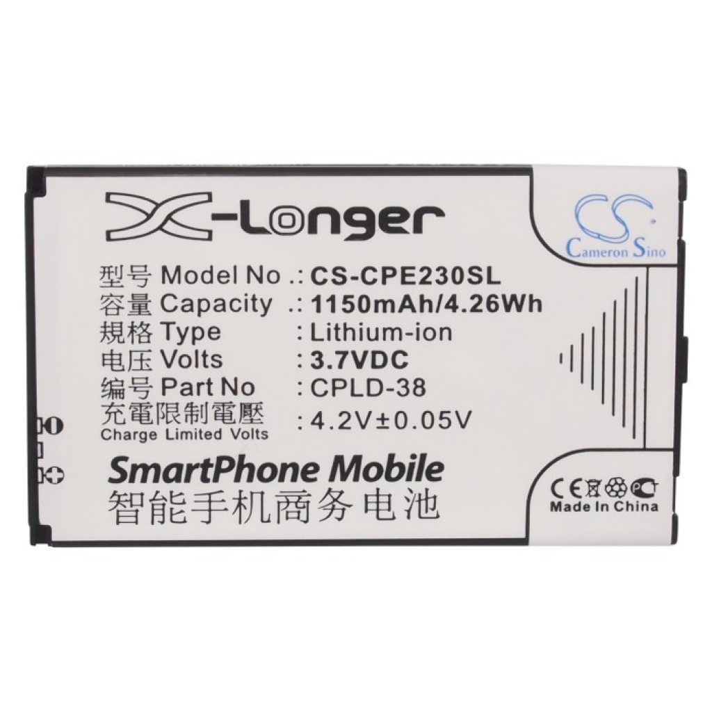 Baterie do telefonów komórkowych Coolpad CS-CPE230SL
