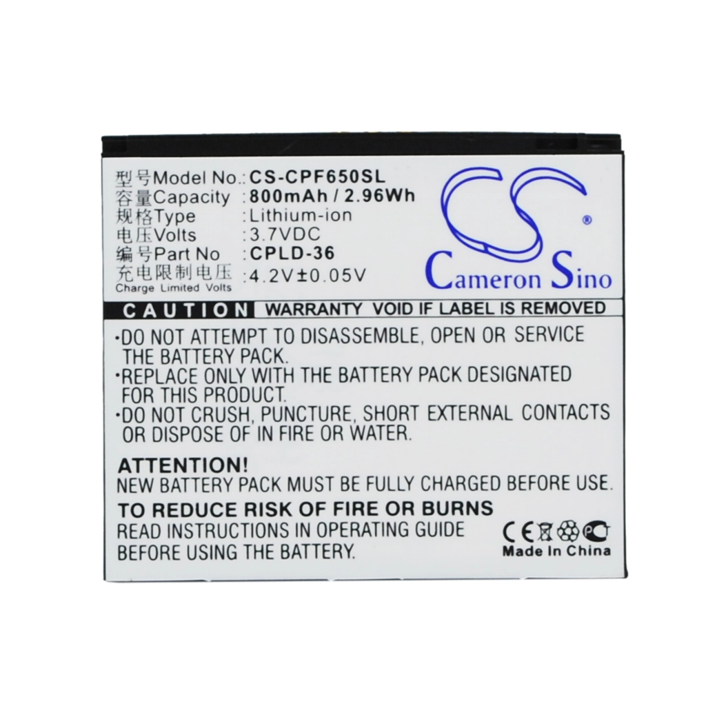 Baterie do telefonów komórkowych Coolpad CS-CPF650SL