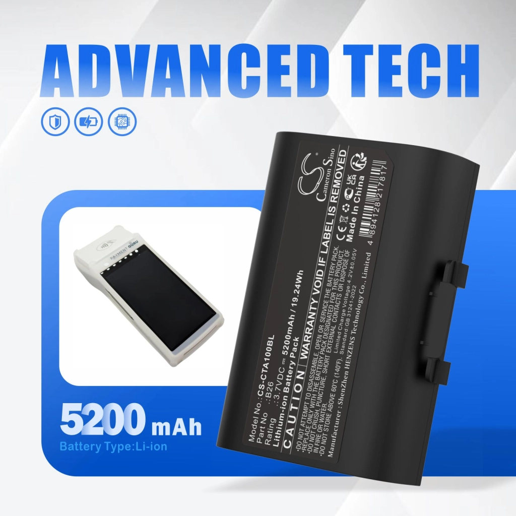 Compatible battery replacement for Castles B26