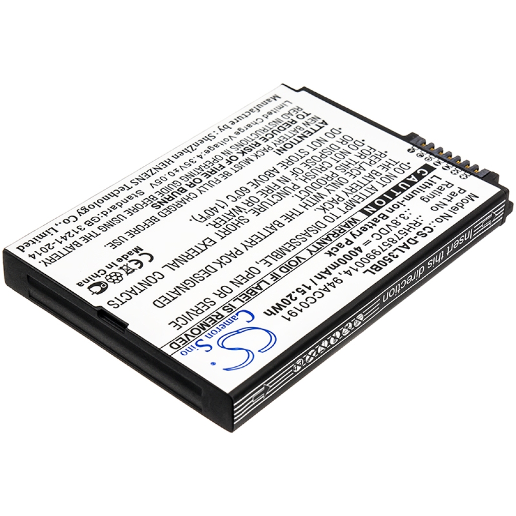 Label view: CS-DAL350BL, 3.8VDC 4000mAh 15.20Wh, Lithium-ion Battery Pack