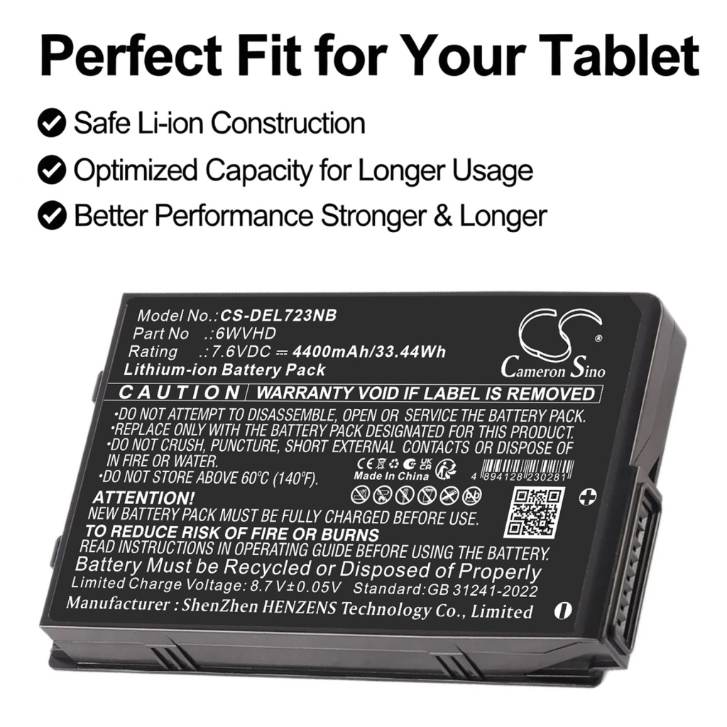 Bateria kompatybilny z DELL CS-DEL723NB