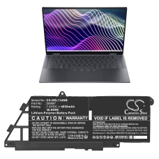 Compatible battery replacement for DELL 599M7,76KVG,FH97R