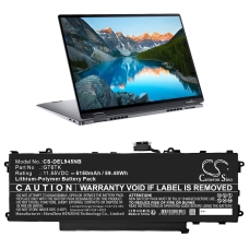 Compatible battery replacement for DELL GT6TK,K2CPY