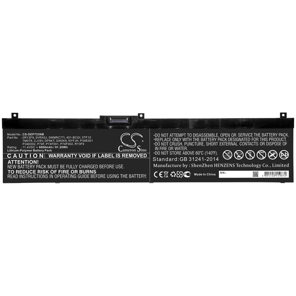 Bateria do notebooków DELL Precision 7530