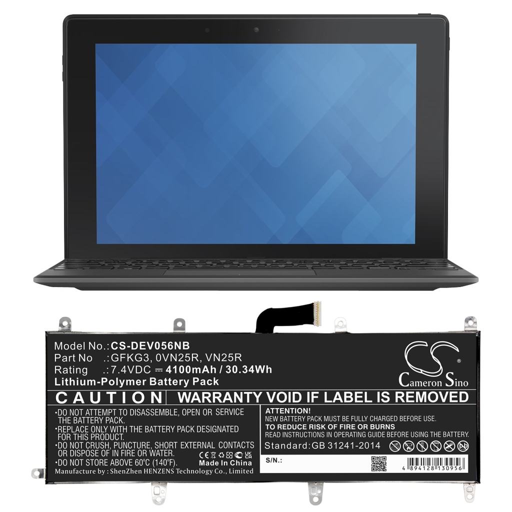 Baterie kompatybilny z Dell Venue 10 Pro 10 Pro 5056 CS-DEV056NB