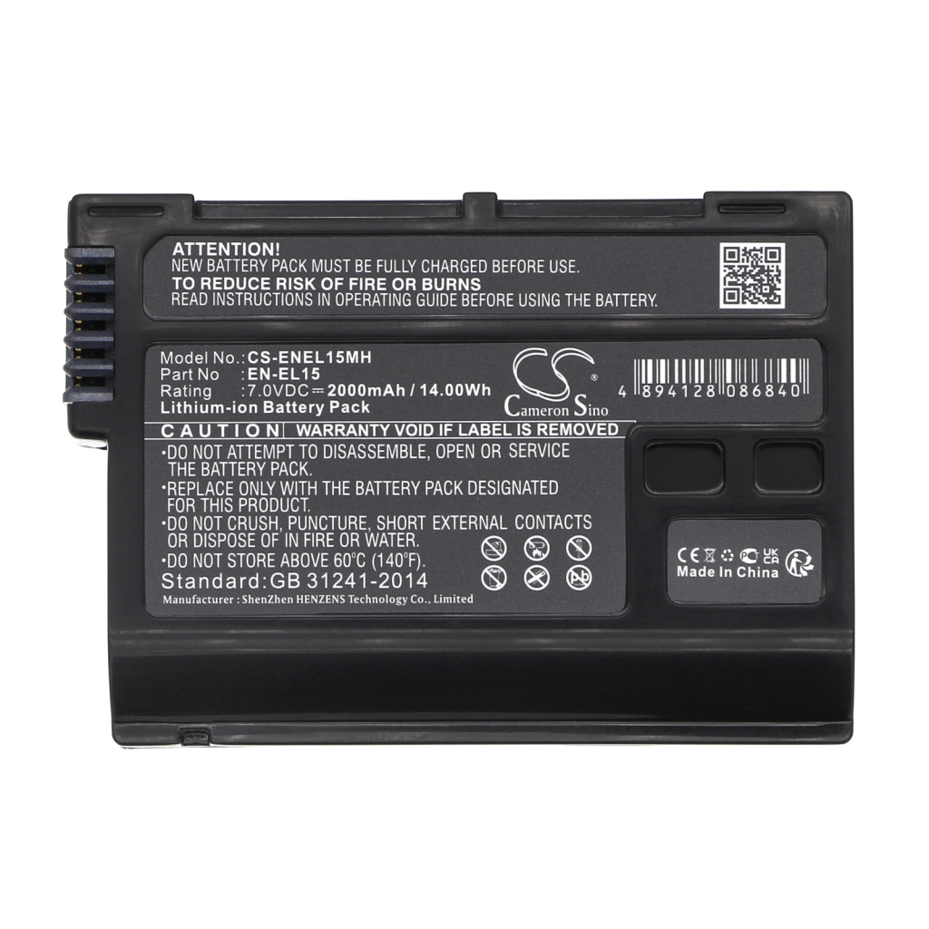 Battery Replaces EN-EL15