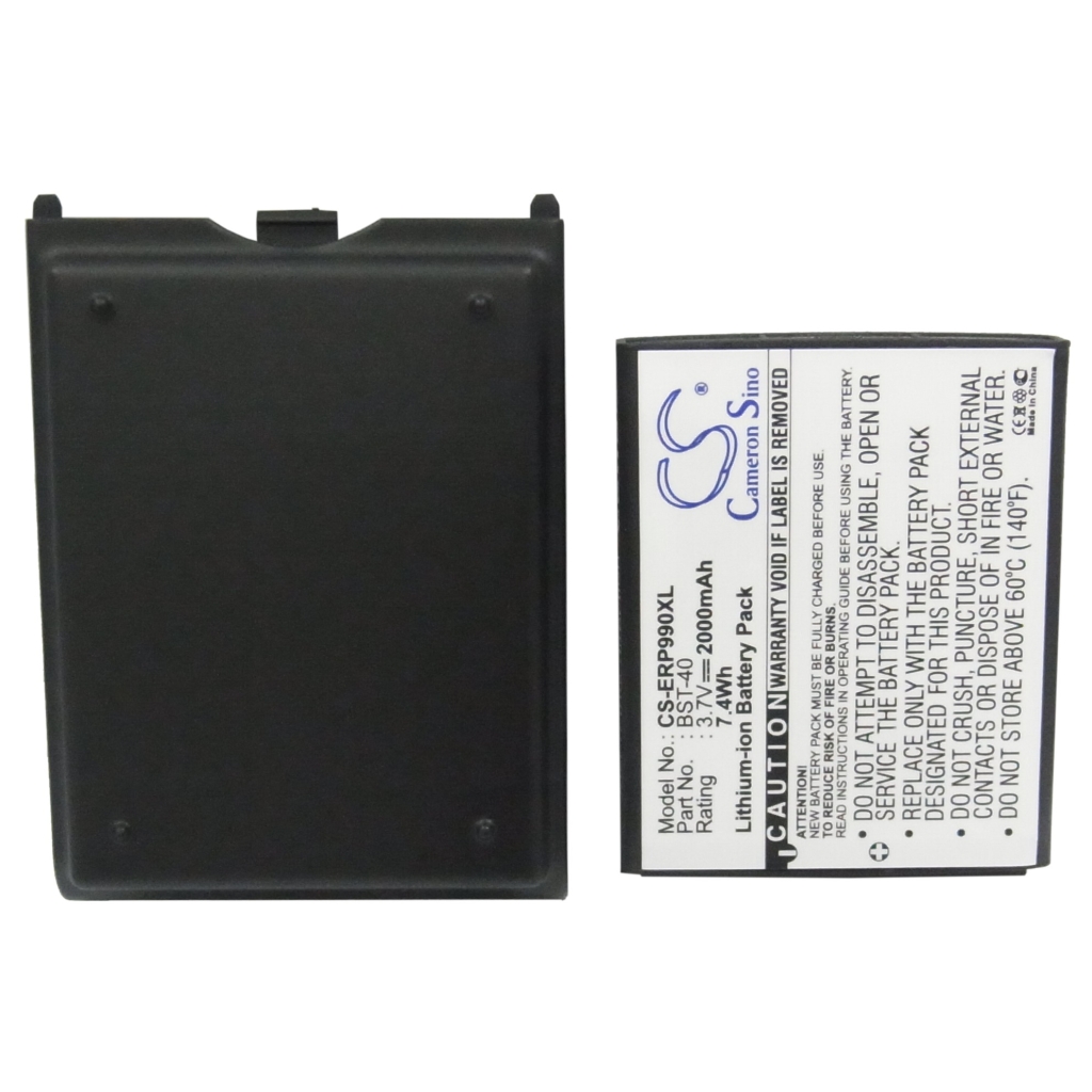 Cameron Sino CS-ERP990XL płaski widok z przodu: 2000mAh 3,7V, tylna pokrywa