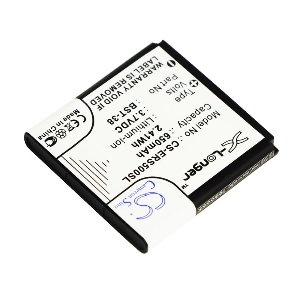 Cameron Sino CS-ERS500SL skośny widok z przodu: 650mAh 3,7V Li-ion, do Sony Ericsson S500