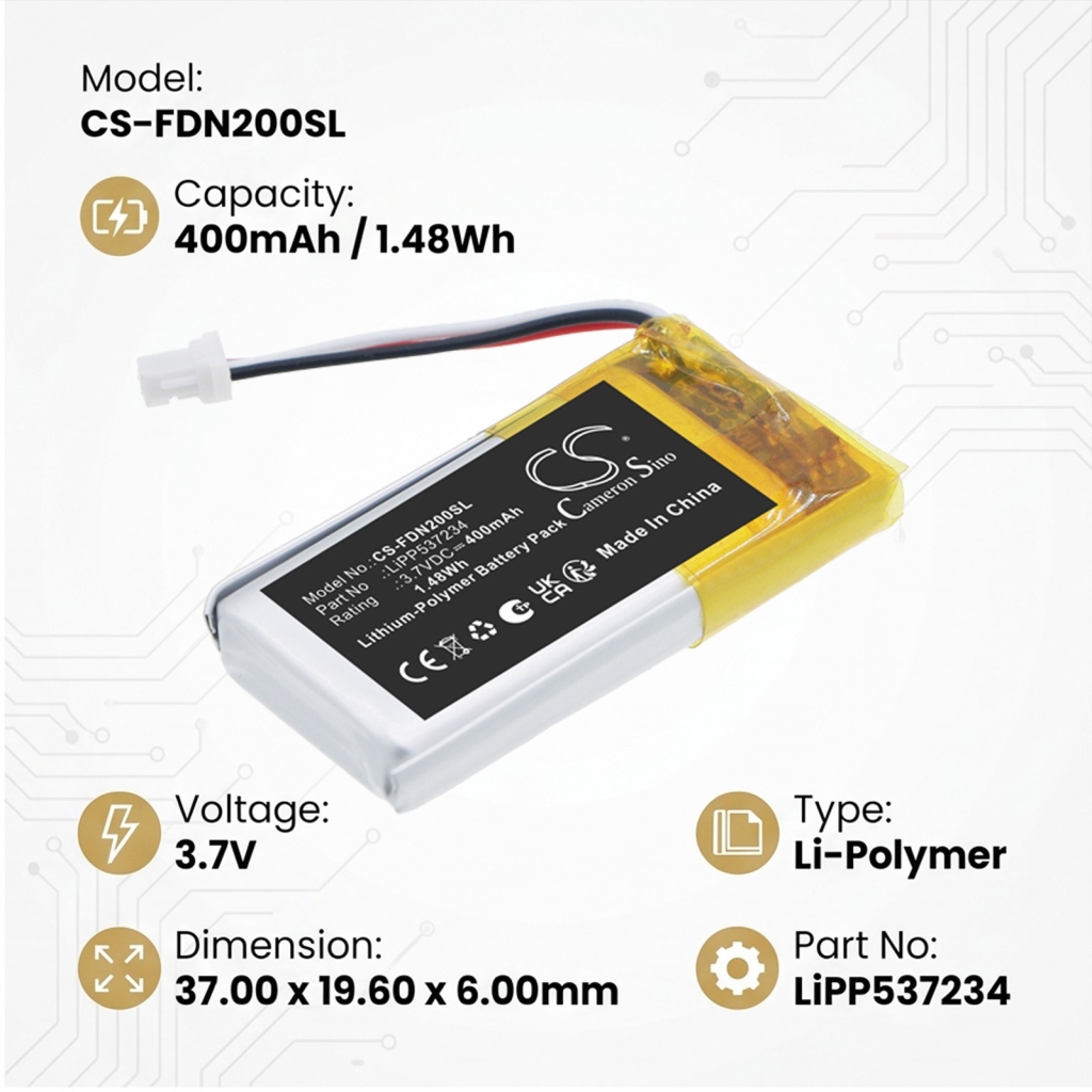 Baterie kompatybilny z Fender F02-2311300/000 F02-2311300/000 CS-FDN200SL