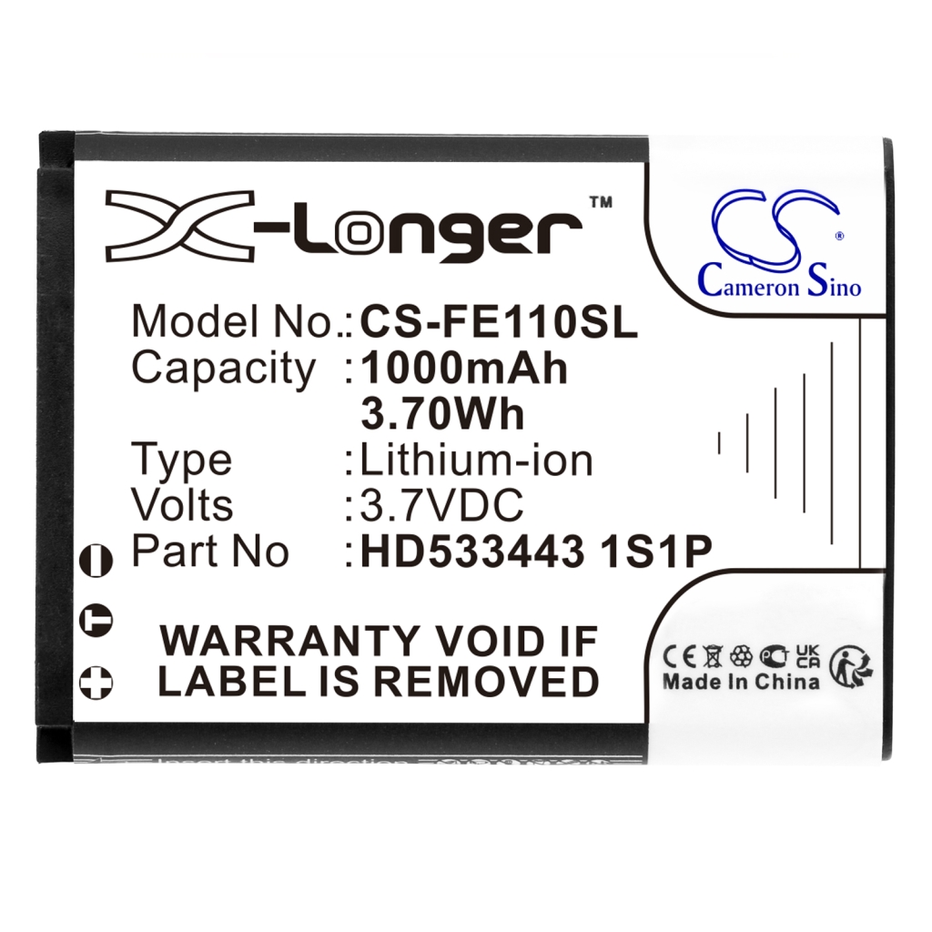 Compatible battery replacement for Fiio HD533443 1S1P