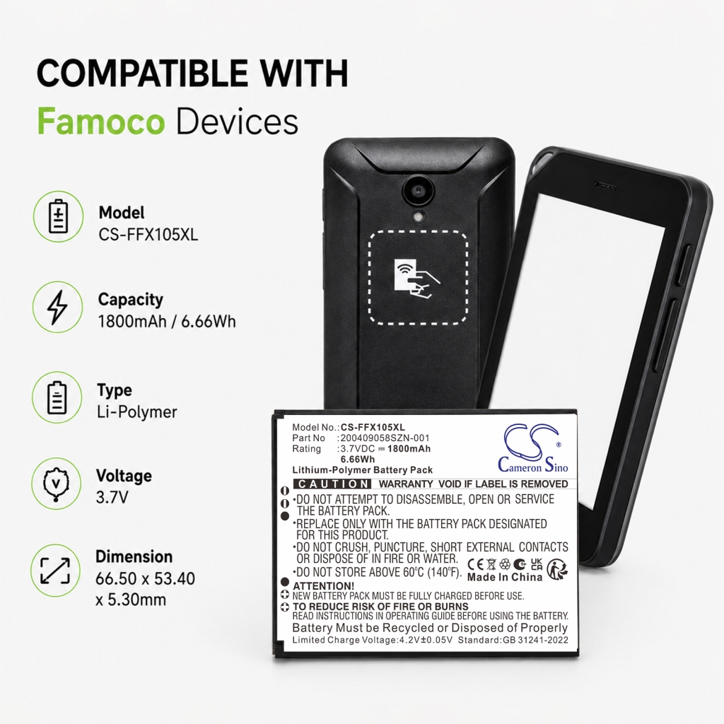 Bateria kompatybilny z Famoco CS-FFX105XL