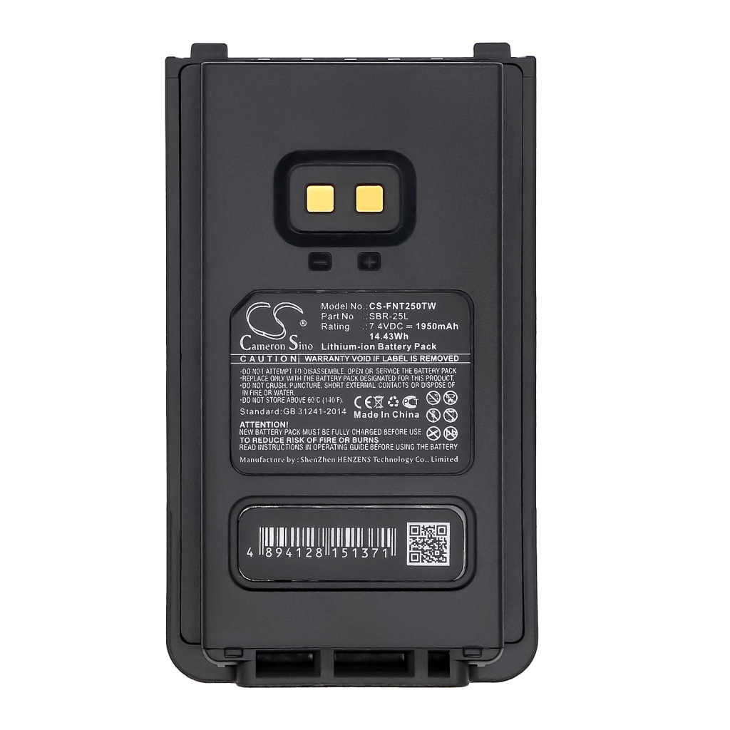 Cameron Sino CS-FNT250TW widok przedniej etykiety: 7,4V 1950mAh Li-ion
