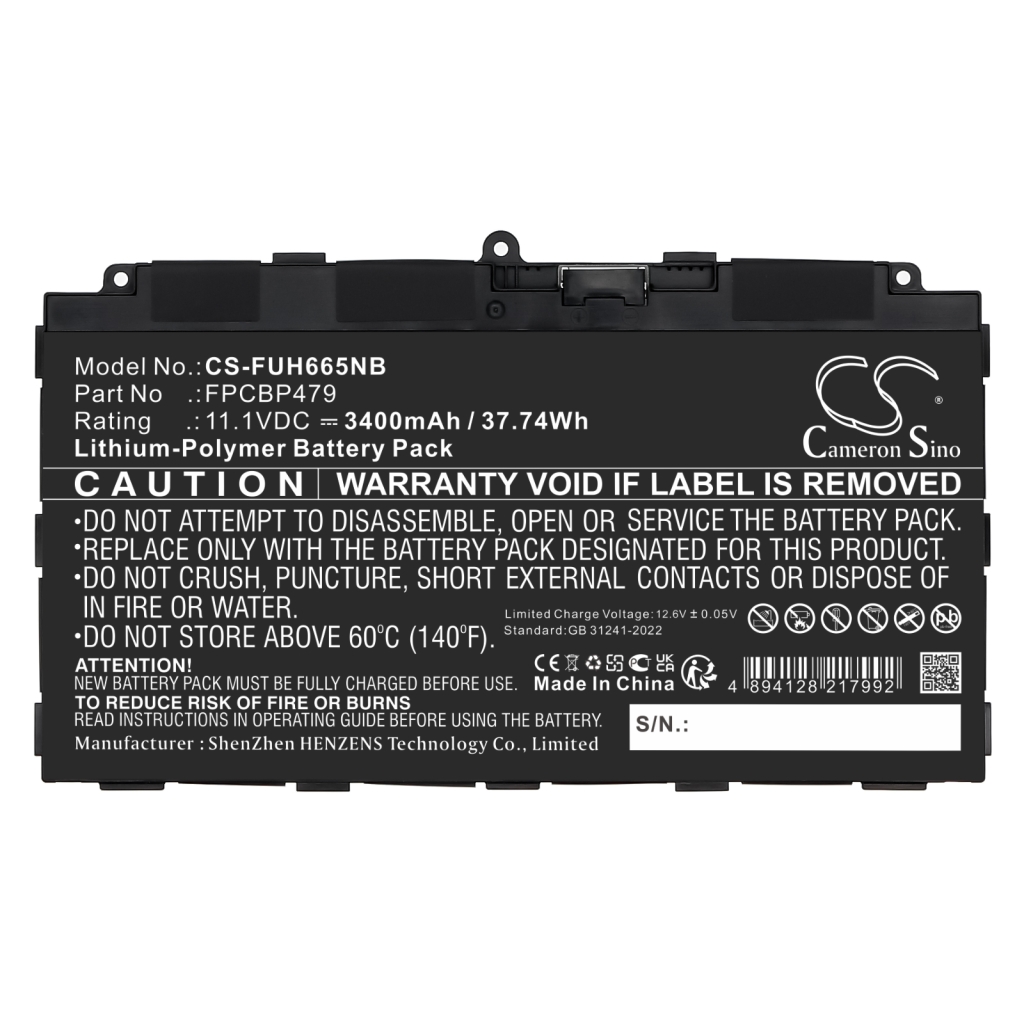 Battery Replaces FPCBP479
