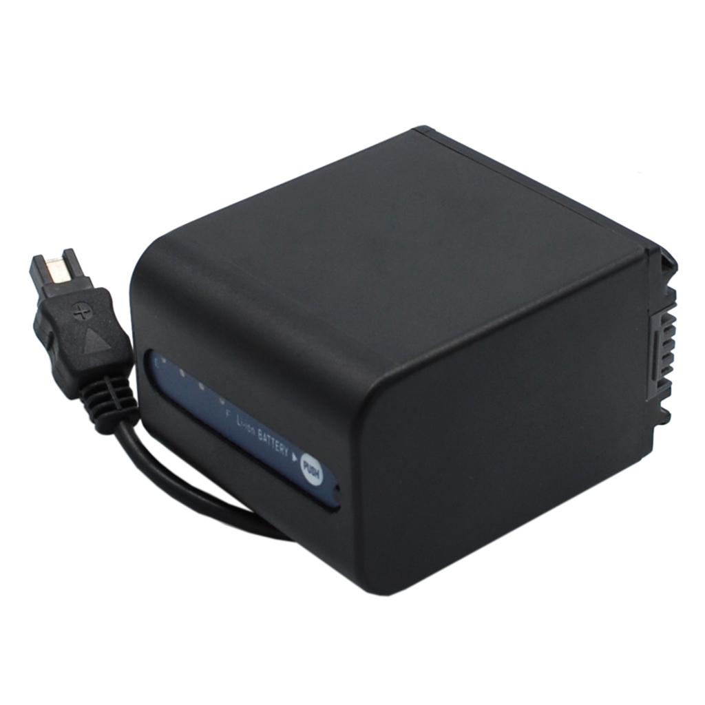 Cameron Sino CS-FV100T widok z boku: 7,4V 1950mAh, przewód spiralny ze złączem Sony
