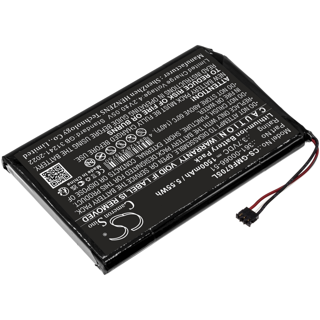 Baterie do nawigacji (GPS) Garmin CS-GMF670SL