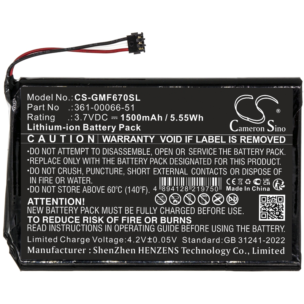 Baterie do nawigacji (GPS) Garmin CS-GMF670SL